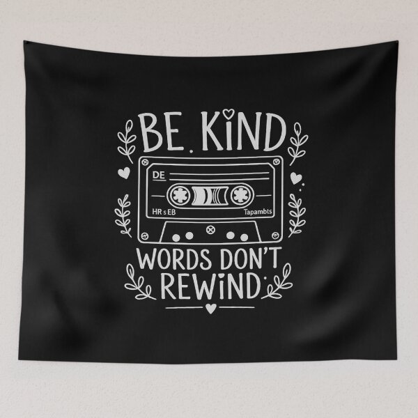 Item preview, Be Kind Cassette Botanical Minimal Wholesome Line Art Design designed and sold by LiftyGifts.