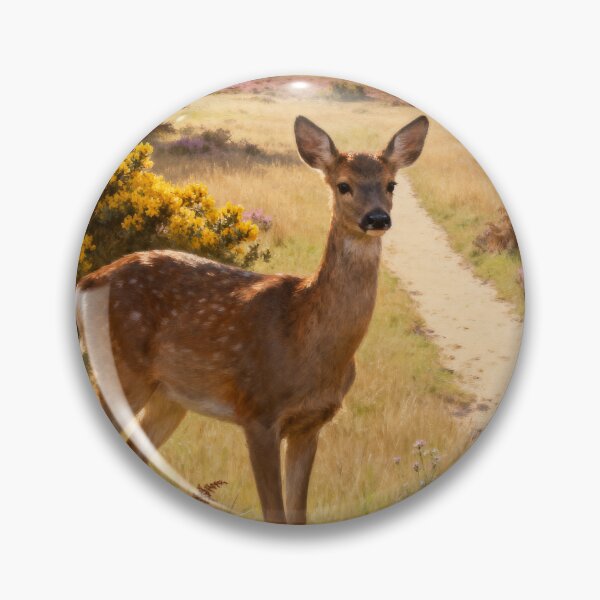 Item preview, New Forest Roe Deer Wall Art Print, Hampshire Summer Wildlife Decor designed and sold by QuietCanvasArtworks.