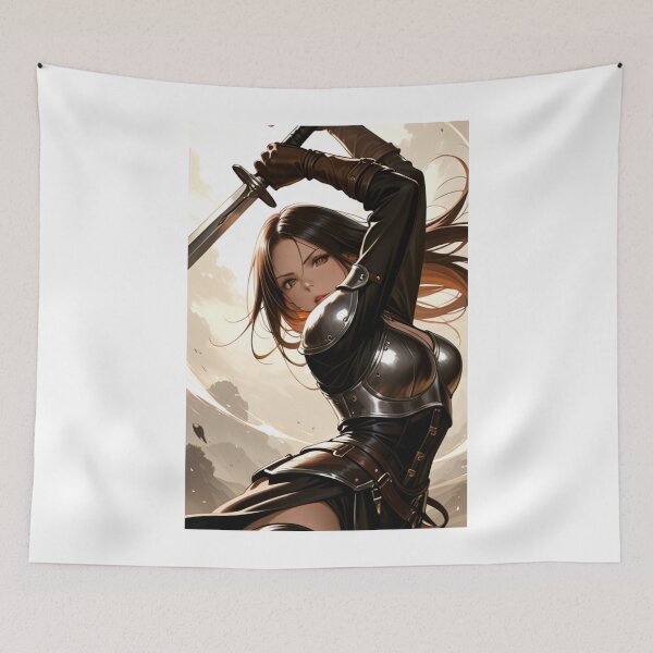 Item preview, Digital Art - Powerful Female Character, Medieval Fantasy Illustration designed and sold by AnimeShin.