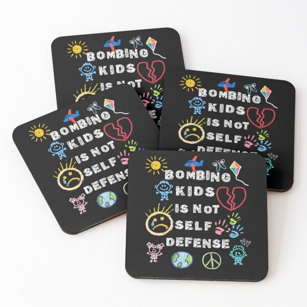 Item preview, Bombing Kids Is Not Self Defense - Child Art - Anti-War Human Rights Activist - Free Palestine Protest designed and sold by Forbidden Merch.