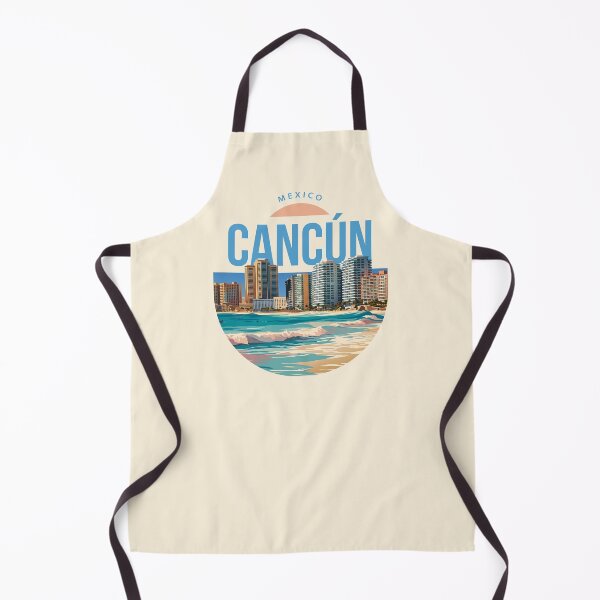 Item preview, Cancun Mexico Beach Skyline Vintage Travel Poster designed and sold by LinaValearte.