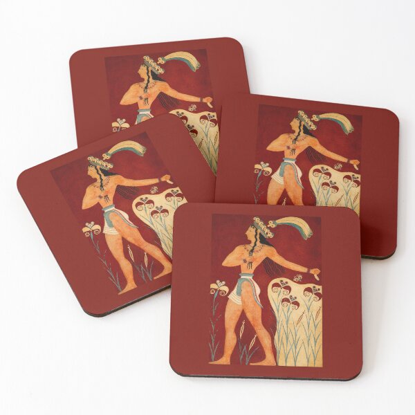 Item preview, Minoan Prince Fresco | Ancient Crete Wall Art | Bronze Age Greek Illustration designed and sold by PassatoeTela.