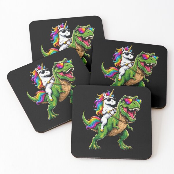 Item preview, Cool Unicorn Riding T Rex  designed and sold by Moizento.