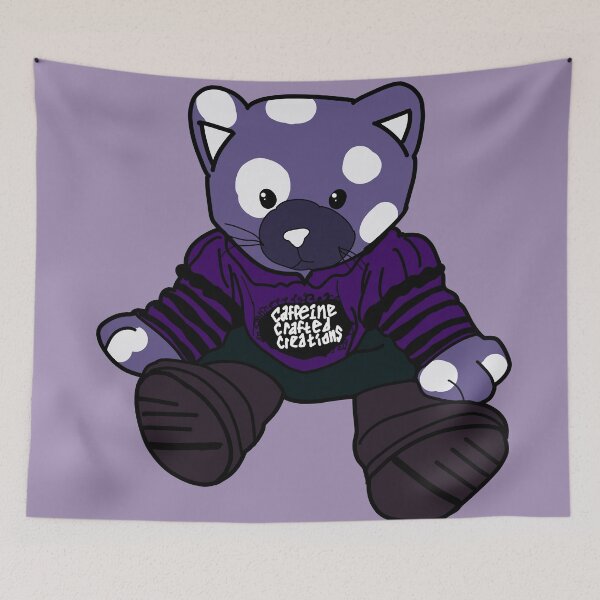 Item preview, Purple Caffeine Crafted Creations Kitty designed and sold by CaffeineCraftedCreations.
