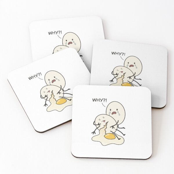 Item preview, Funny Dead Egg Art “Why?” designed and sold by GraphicWorlds.