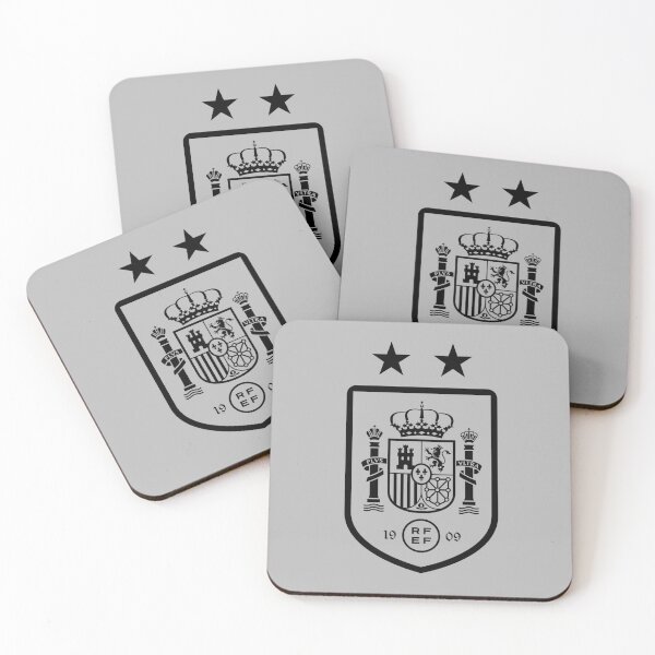 Item preview,  Black and White Spain National Football Team Logo Two Stars | World Cup 2026  designed and sold by ShabanMerch.