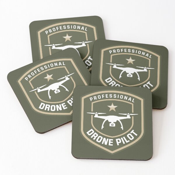 Item preview, Military Green Professional Drone Pilot Tactical Flight Crest Emblem designed and sold by KiwiRider.