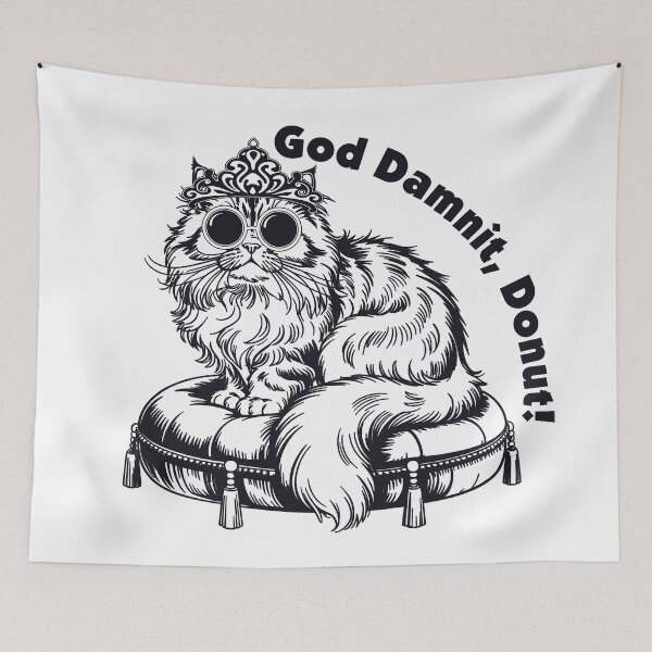 Item preview, God Damnit, Donut! – Princess Donut designed and sold by Leslie Makes Art & Crafts.