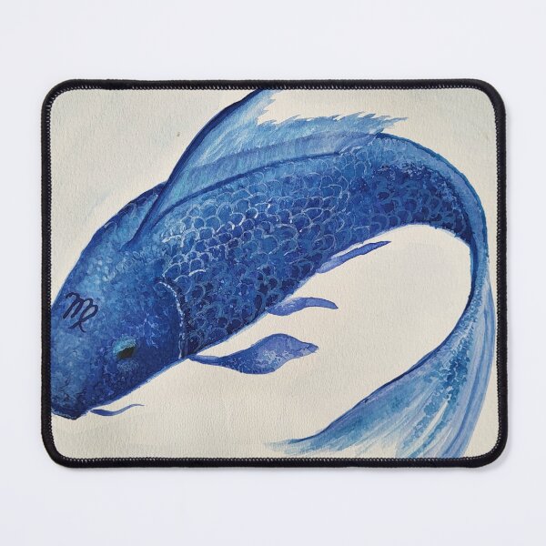 Item preview, Virgo Zodiac Koi Fish Watercolor Painting designed and sold by Midnight Madness Arts.