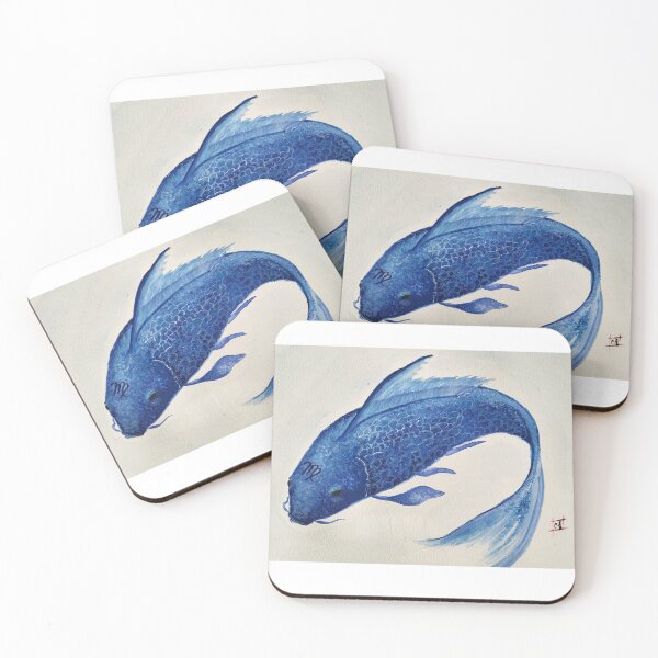 Item preview, Virgo Zodiac Koi Fish Watercolor Painting designed and sold by Midnight  Madness Arts.