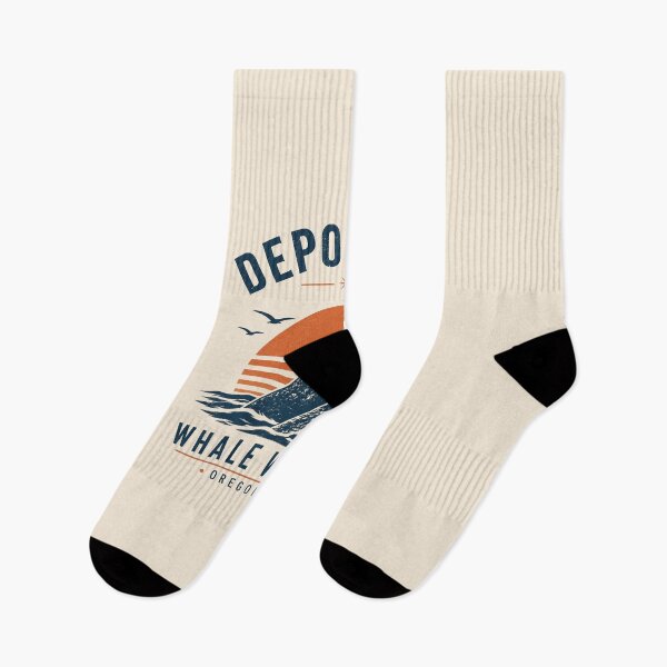 Item preview, Depoe Bay whale watching logo with sunset and whale designed and sold by Rue Design Company.