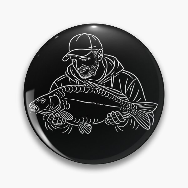 Item preview, Carp Angler Big Catch Minimal Line Art | Carp Fishing Design designed and sold by Tee Visions.