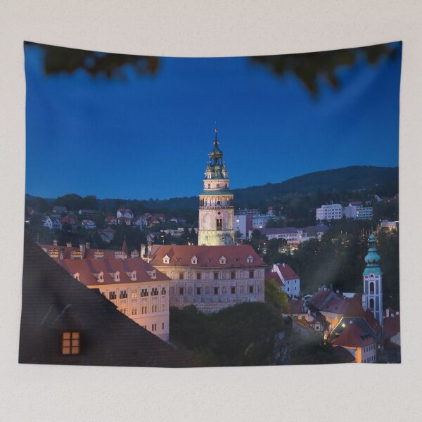 Item preview, Český Krumlov Castle tower at blue hour, Czech Republic designed and sold by RastislavS.