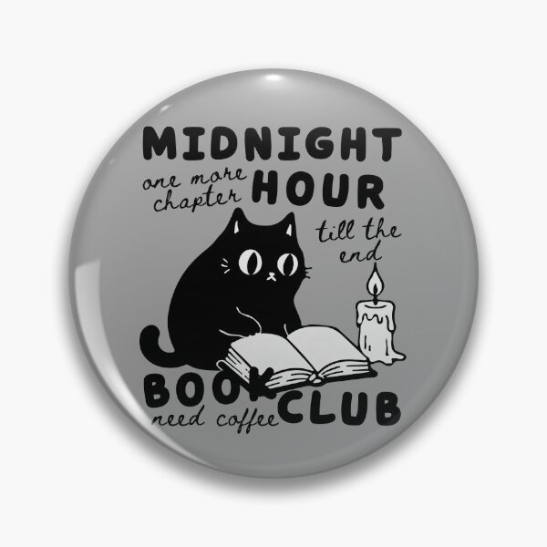 Item preview, Black Cat Reading, Midnight Hour Book Club, Cats, Coffee and Books, One More Chapter, Bookish designed and sold by Forevermore.
