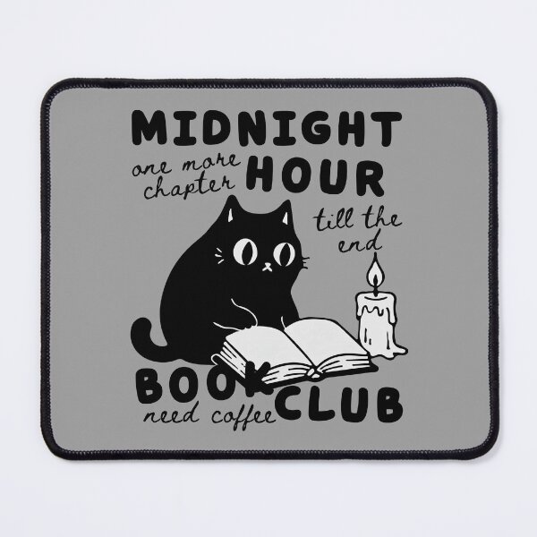 Item preview, Black Cat Reading, Midnight Hour Book Club, Cats, Coffee and Books, One More Chapter, Bookish designed and sold by Forevermore.
