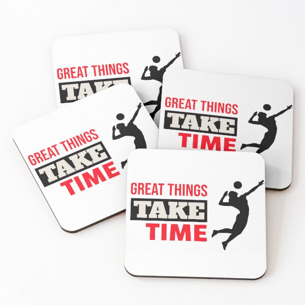 Item preview, Great Things Take Time Volleyball Player Art designed and sold by AhinoraArtShop.