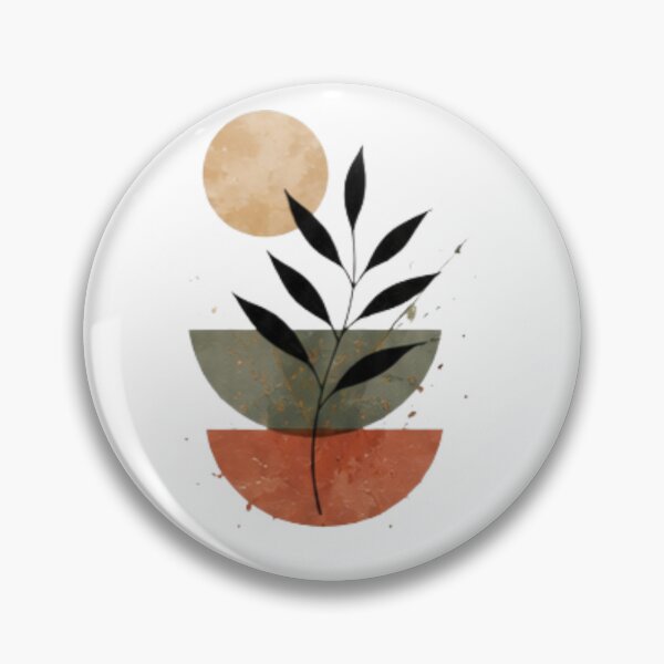 Item preview, Boho Botanical Geometric Sun Art designed and sold by MyCalmDraw.