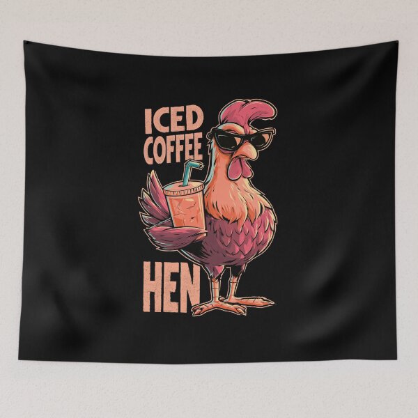 Item preview, Iced Coffee Hen Funny Coffee and Hen Lovers Design designed and sold by DarkRelicStudio.