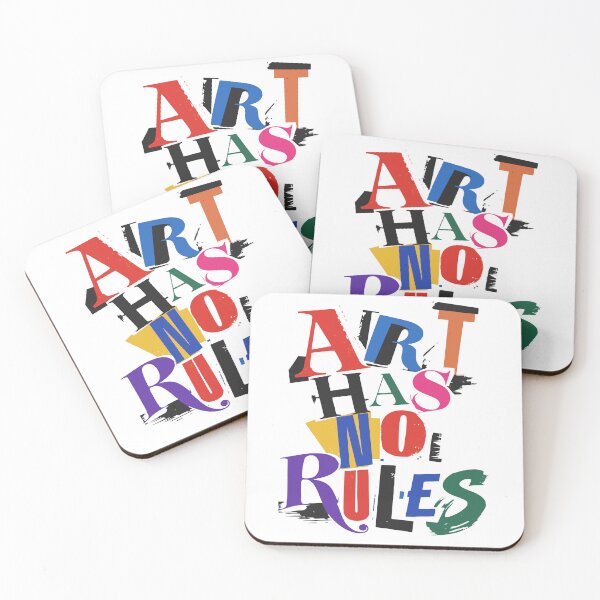 Item preview, Art Has No Rules Colorful Ransom Note Typography Creative Expression designed and sold by AnAzArt.