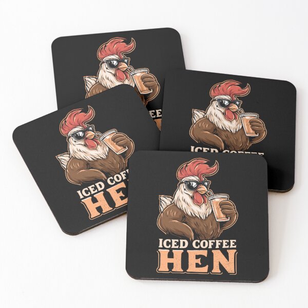 Item preview, Iced Coffee Hen Funny Coffee and Hen Lovers Design designed and sold by DarkRelicStudio.