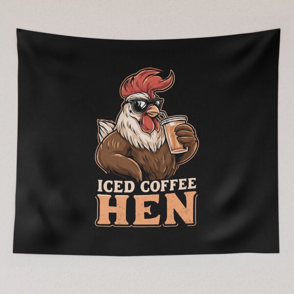 Item preview, Iced Coffee Hen Funny Coffee and Hen Lovers Design designed and sold by DarkRelicStudio.