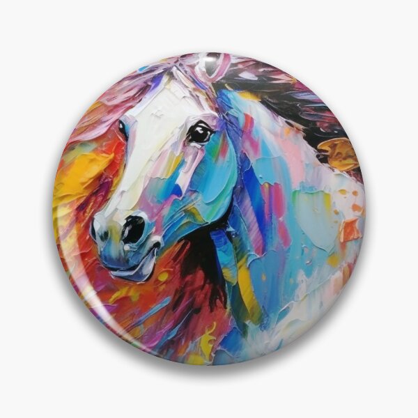 Artikelvorschau, Magisches Pferd – Farbenfrohes digitales Kunstwerk im Impasto-Stil entworfen und verkauft von DEC02.