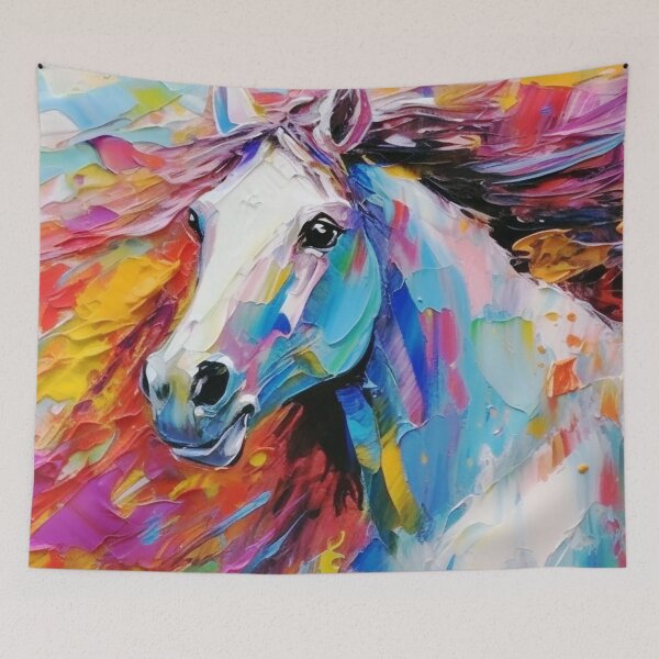 Item preview, Magical Horse Impasto-Style Colorful Digital Art Painting  designed and sold by DEC02.