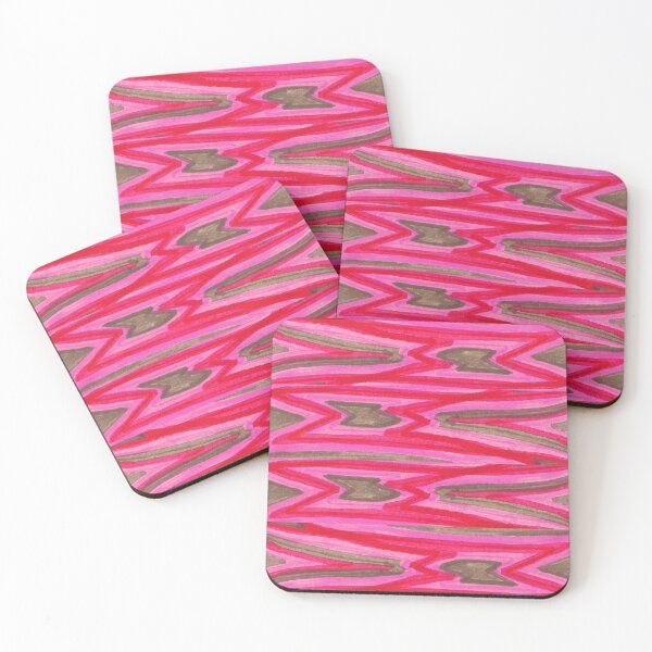 Item preview, Ribbon Flow- Red, Pink, Brown Abstract Pattern designed and sold by Little Lucid Mind.