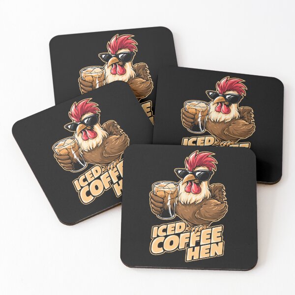 Item preview, Iced Coffee Hen Funny Coffee and Hen Lovers Design designed and sold by DarkRelicStudio.