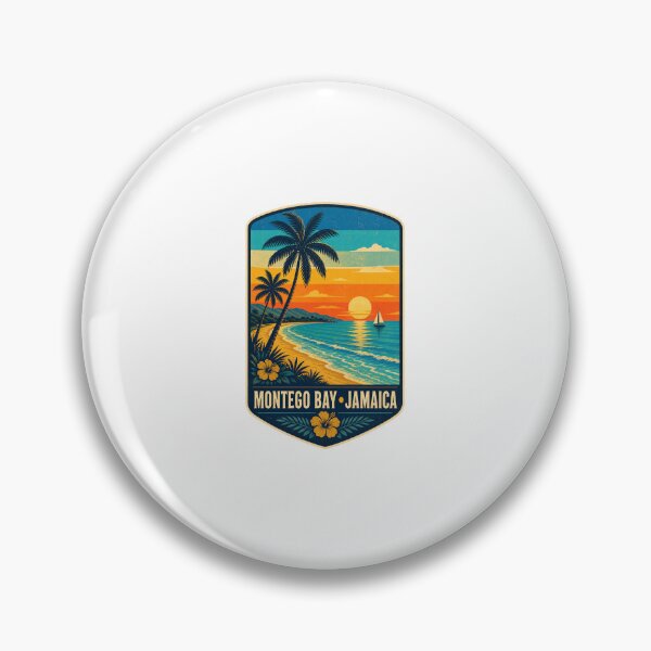 Item preview, Montego Bay Jamaica – Retro Caribbean Travel Art designed and sold by AMICO77.
