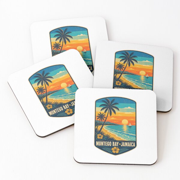 Item preview, Montego Bay Jamaica – Retro Caribbean Travel Art designed and sold by AMICO77.
