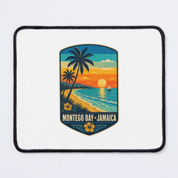 Item preview, Montego Bay Jamaica – Retro Caribbean Travel Art designed and sold by AMICO77.
