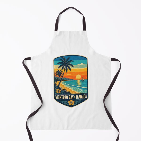 Item preview, Montego Bay Jamaica – Retro Caribbean Travel Art designed and sold by AMICO77.