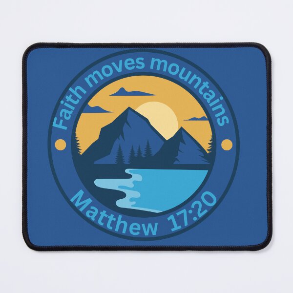 Item preview, Faith Moves Mountains Matthew 17:20 | Christian Bible Verse Graphic designed and sold by digitalbob60.