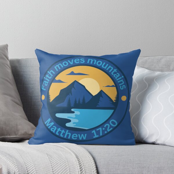 Item preview, Faith Moves Mountains Matthew 17:20 | Christian Bible Verse Graphic designed and sold by digitalbob60.