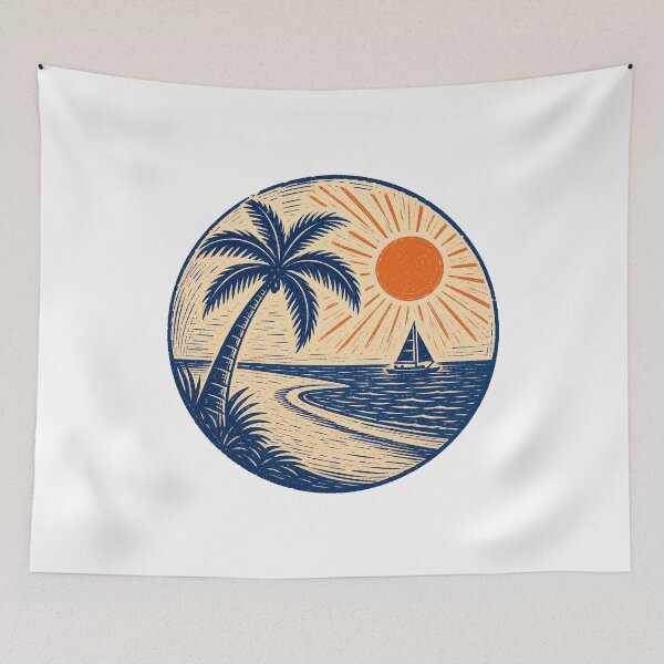 Item preview, Montego Bay Jamaica – Retro Caribbean Travel Art designed and sold by AMICO77.