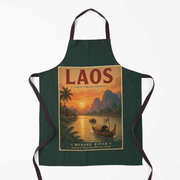 Item preview, Vintage Laos Poster designed and sold by GoodOldVintage.