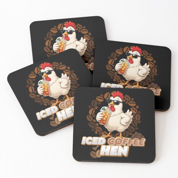 Item preview, Iced Coffee Hen Funny Coffee and Hen Lovers Design designed and sold by DarkRelicStudio.
