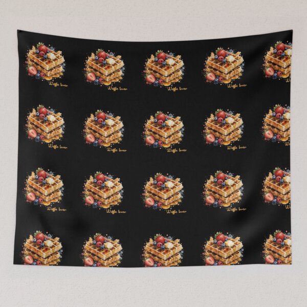 Item preview, Waffle Lover – Watercolor Breakfast Illustration designed and sold by HolidayMoods.