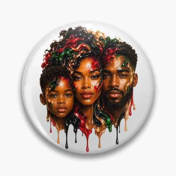 Item preview, African American Family Abstract Portrait | Juneteenth Afrocentric Art designed and sold by ArtSpark Studio.