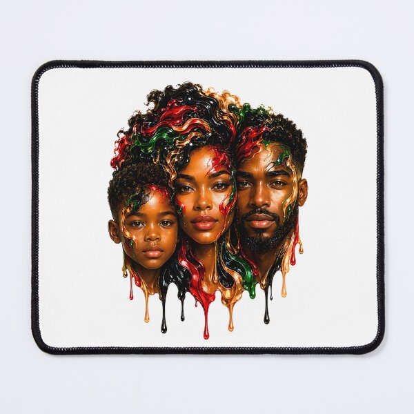 Item preview, African American Family Abstract Portrait | Juneteenth Afrocentric Art designed and sold by ArtSpark Studio.