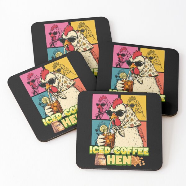 Item preview, Iced Coffee Hen Funny Coffee and Hen Lovers Design designed and sold by DarkRelicStudio.
