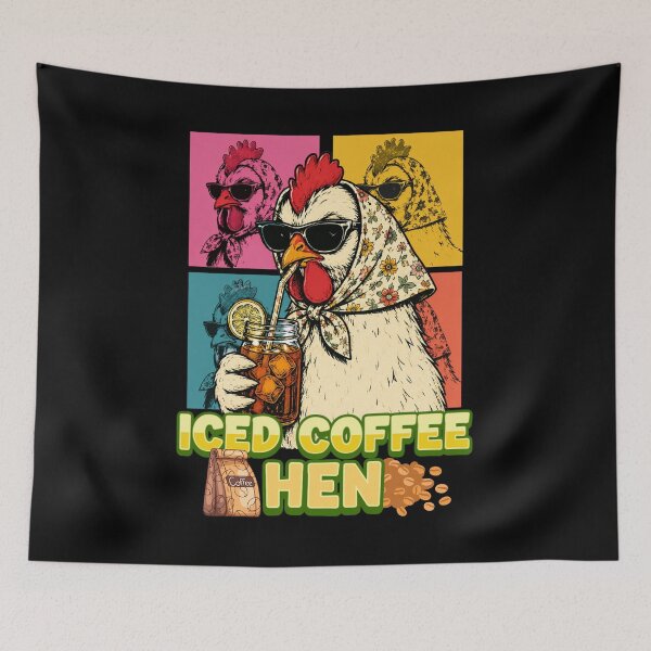 Item preview, Iced Coffee Hen Funny Coffee and Hen Lovers Design designed and sold by DarkRelicStudio.