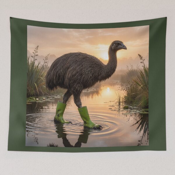 Item preview, Giant Moa Knows Dry Feet Are Happy Feet designed and sold by Tridentulus.