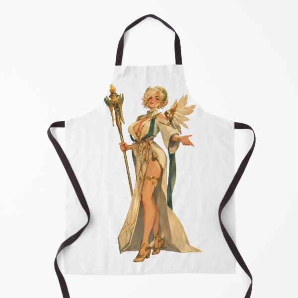 Item preview, Celestial Angel Priestess Pin Up | Original Fantasy Goddess Vintage Art designed and sold by Cosplayvintage.