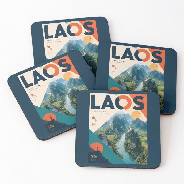Item preview, Vintage Laos Poster designed and sold by GoodOldVintage.