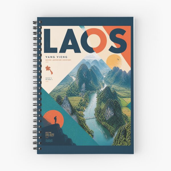Item preview, Vintage Laos Poster designed and sold by GoodOldVintage.