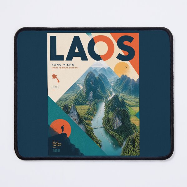 Item preview, Vintage Laos Poster designed and sold by GoodOldVintage.