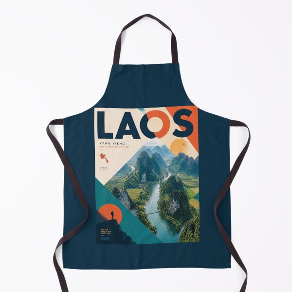 Item preview, Vintage Laos Poster designed and sold by GoodOldVintage.