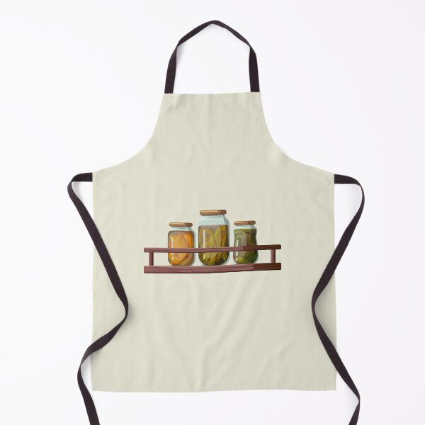 Item preview, Vintage Kitchen Shelf with Pickle Jars Illustration designed and sold by sinemosis.